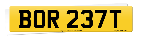 Registration number BOR 237T